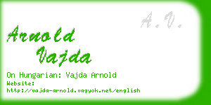 arnold vajda business card